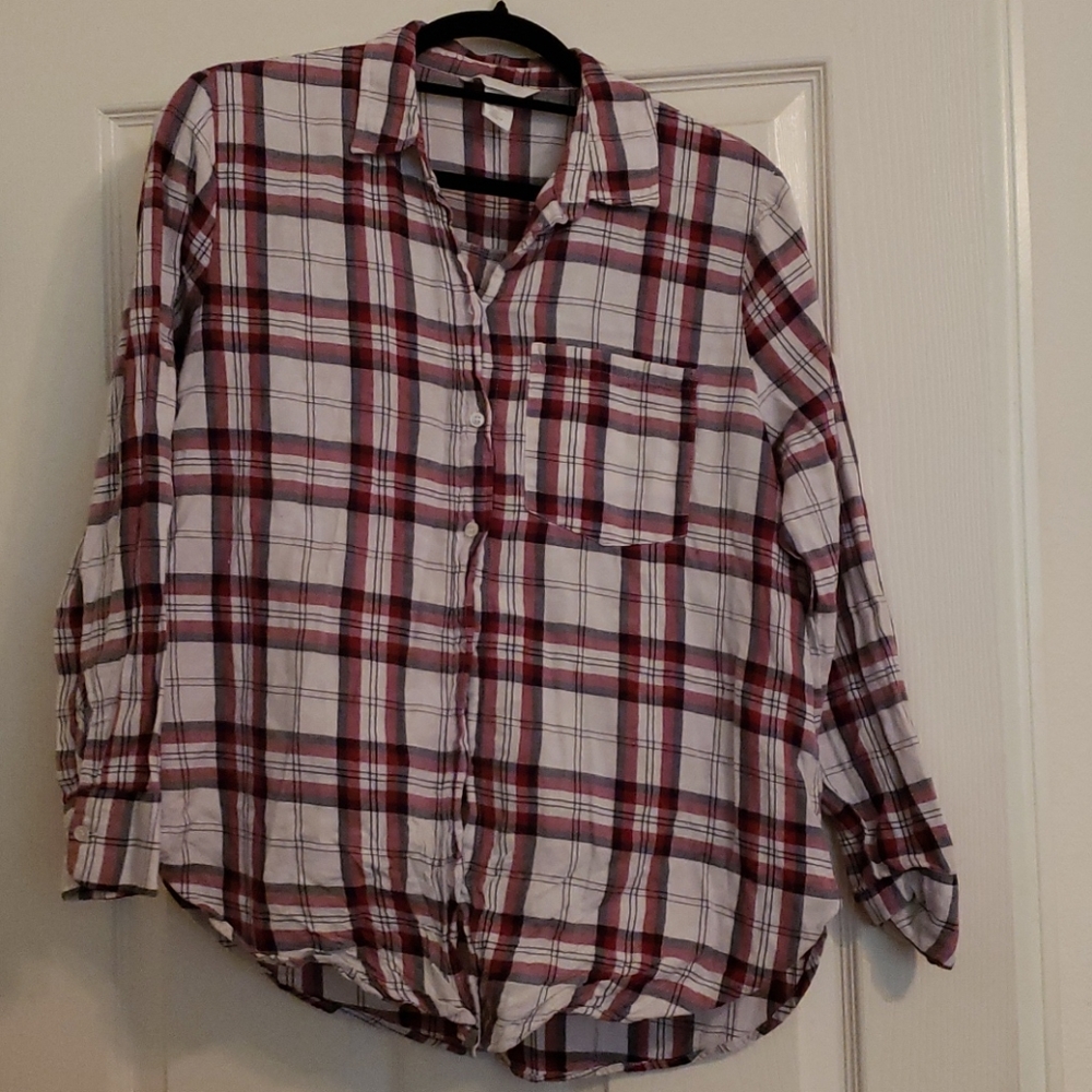 Womens Plaid Blouse